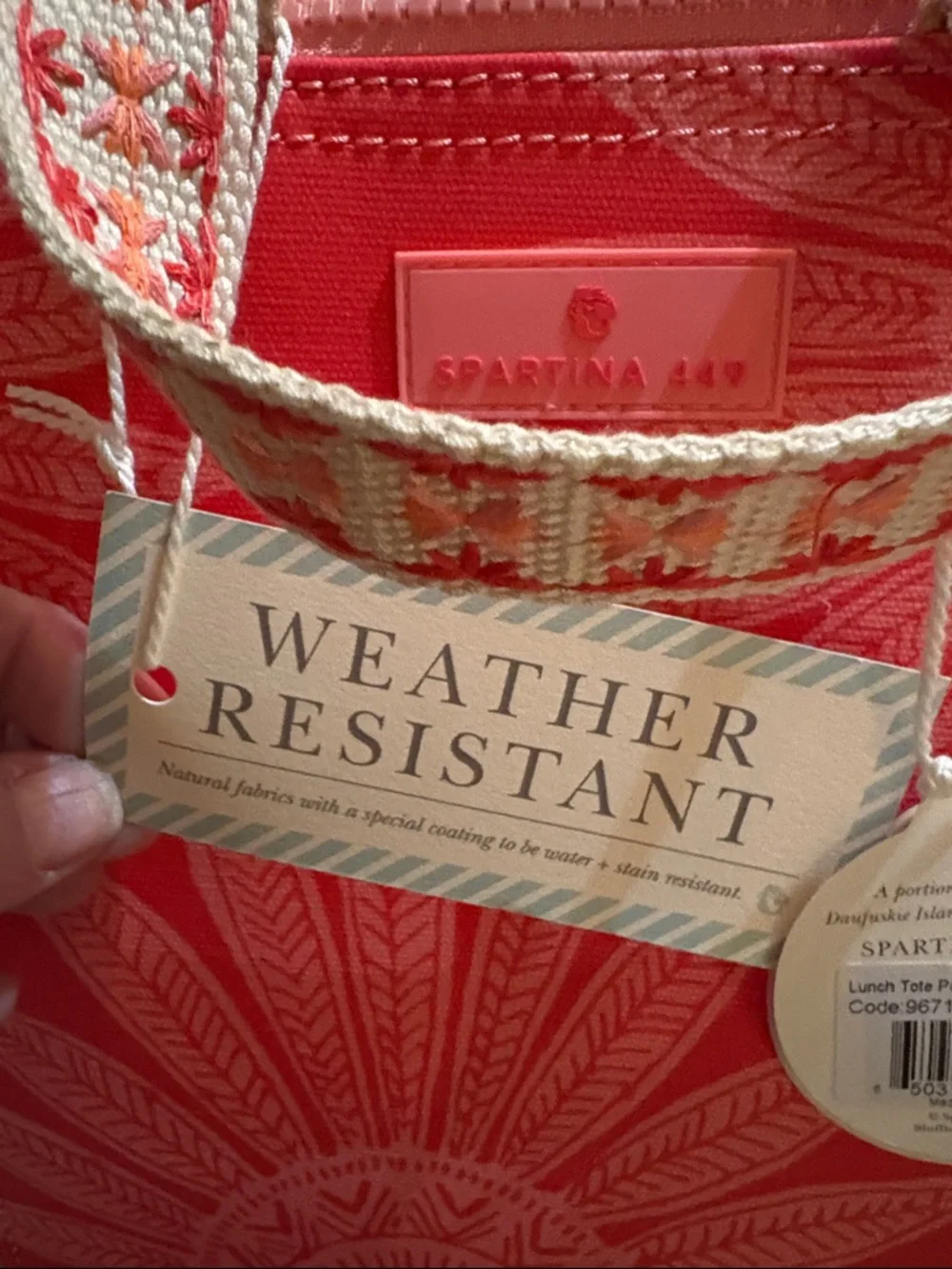 Spartina 449 lunch tote Palmetto Frond NWT - Picture 2 of 12